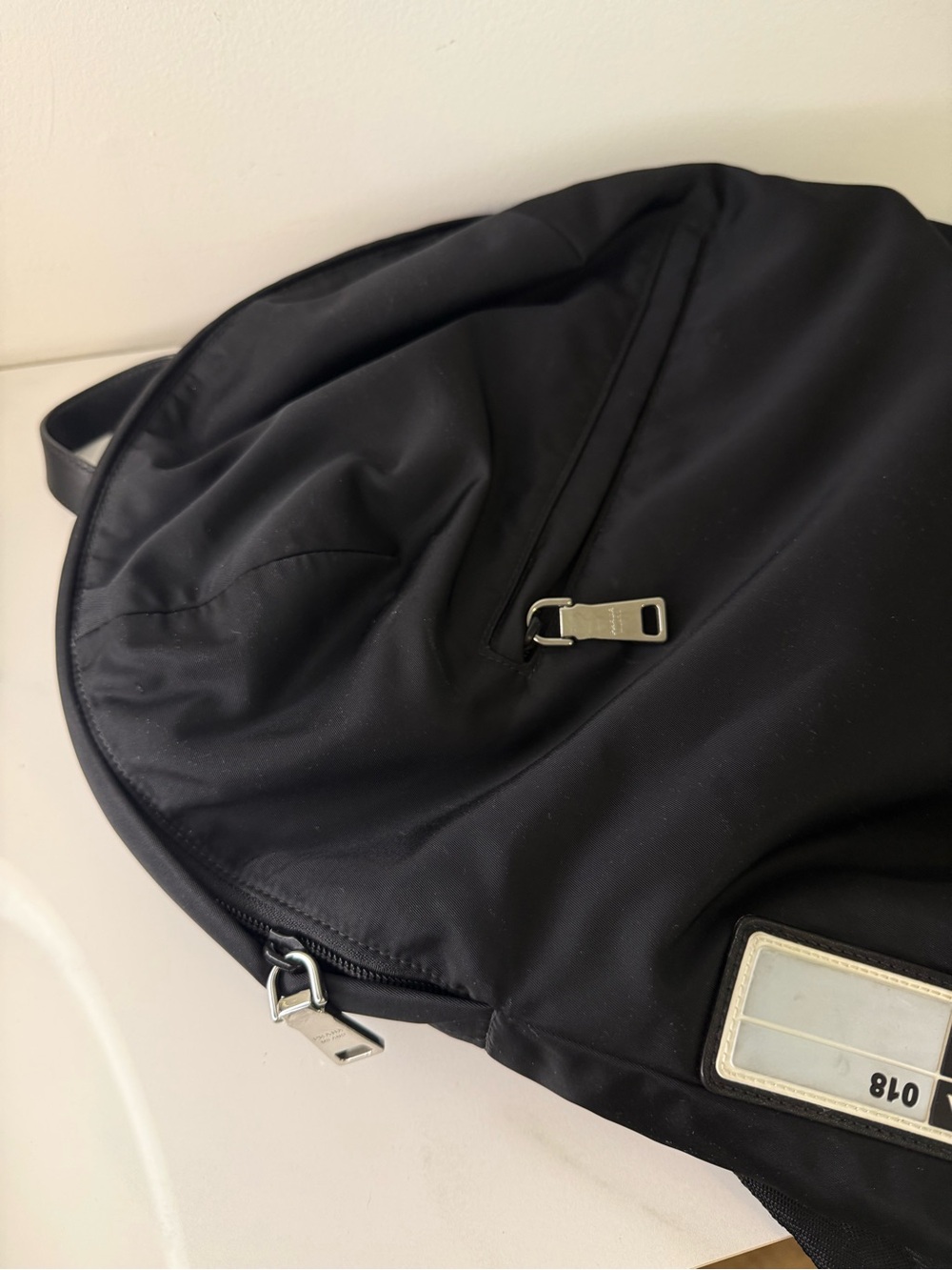 Prada 018 Black Nylon Parachute Backpack Silver Hardware - Picture 5 of 11